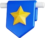 Achievements star badge icon